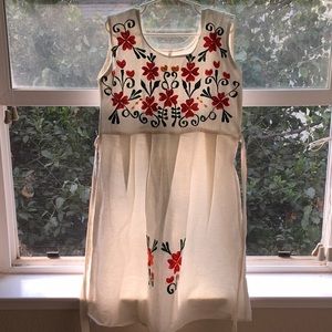 Linen Embroidered Dress